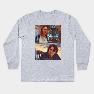 Flirting | Lady Bird (2017) Movie Digital Fan Art Kids Long Sleeve T-Shirt